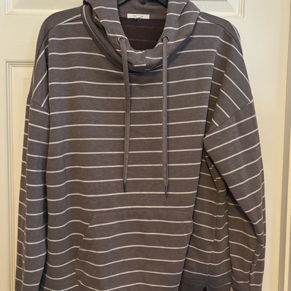 Maurices Cowl Neck Striped Hoodie - Picture 1 of 2